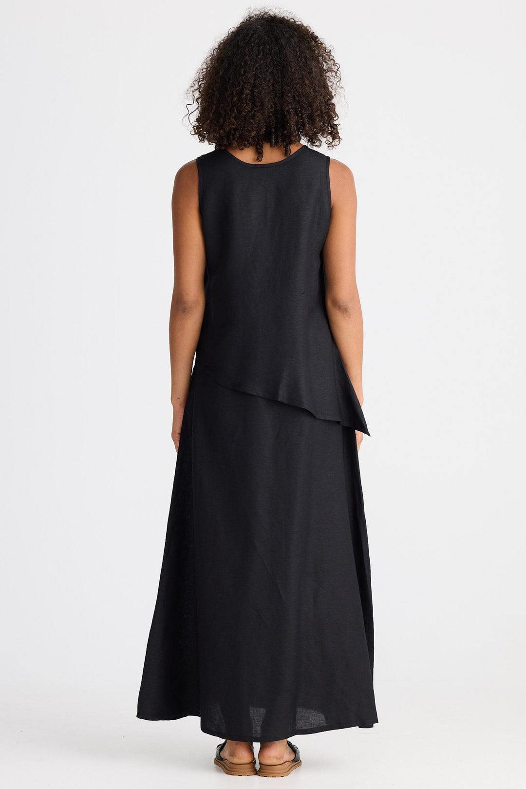 The Shanty Corporation - Grace Dress - Black Linen Blend