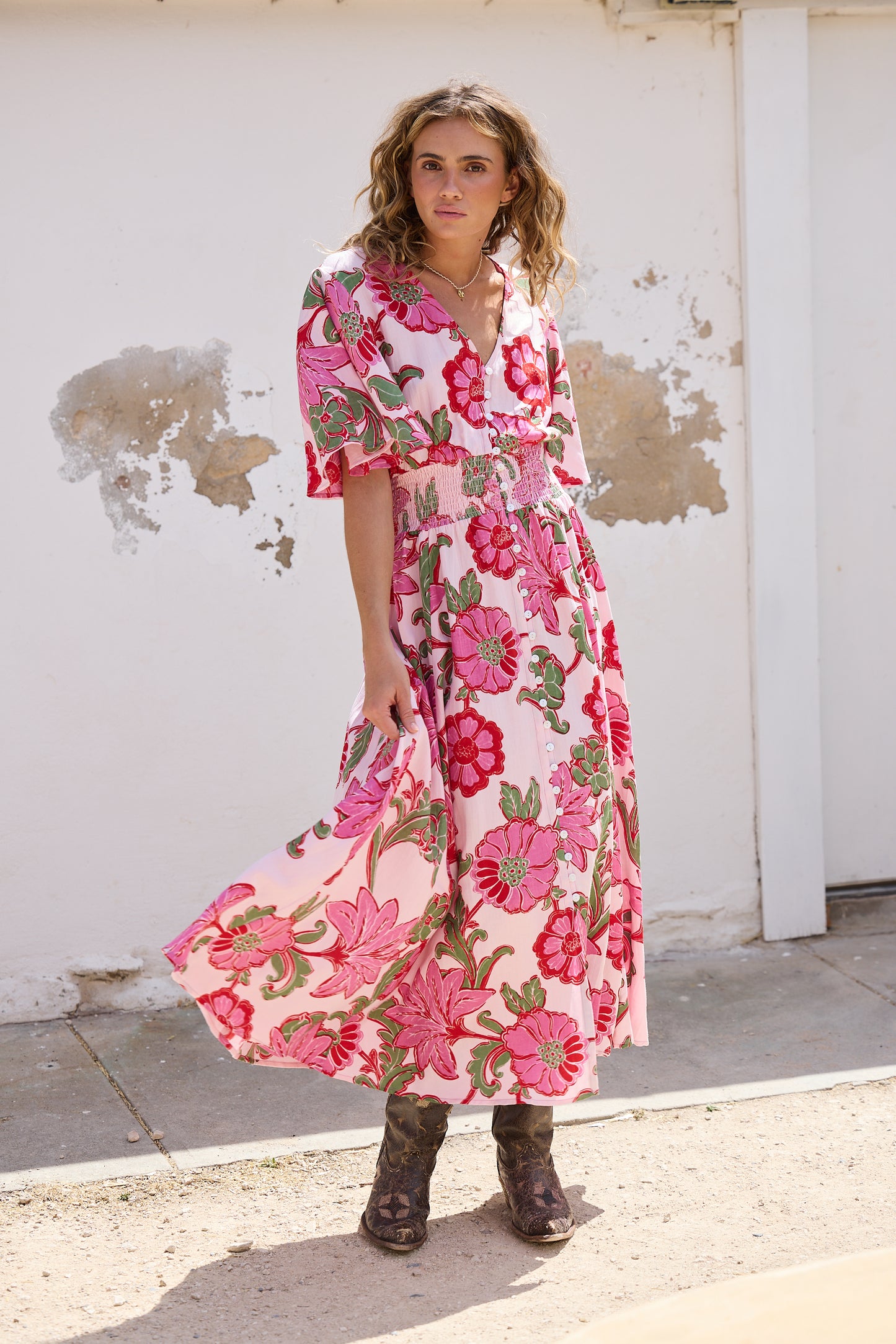 Talisman - Harlow Dress - Pink Ibiza