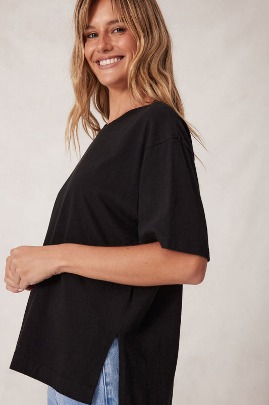 Ceres Life - Stevie Slouchy Tee - Black
