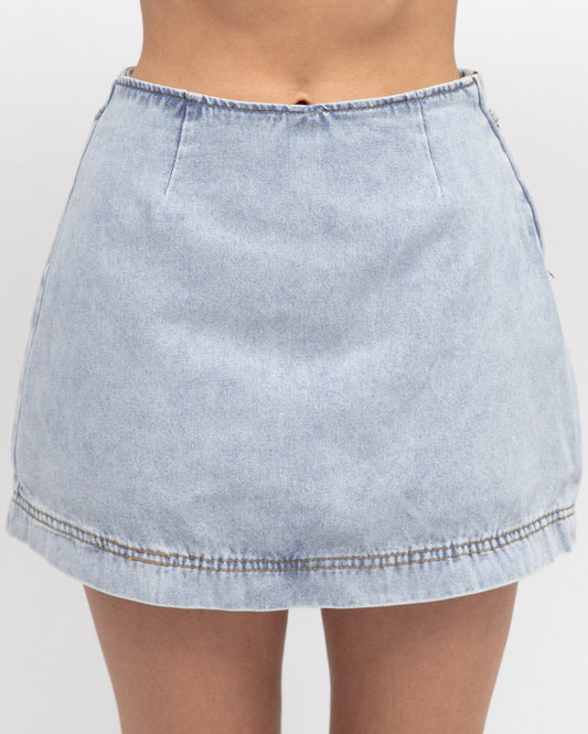 NEW IN Paper Heart - Michelle Denim Skort - Light Wash