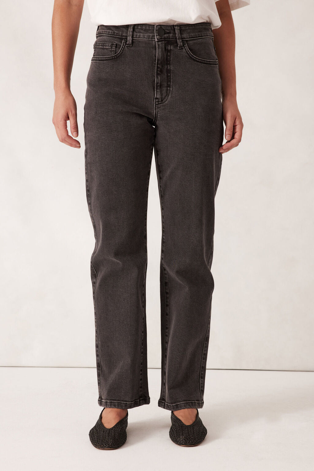 Ceres Life - Blake Straight Leg Jean - Washed Black