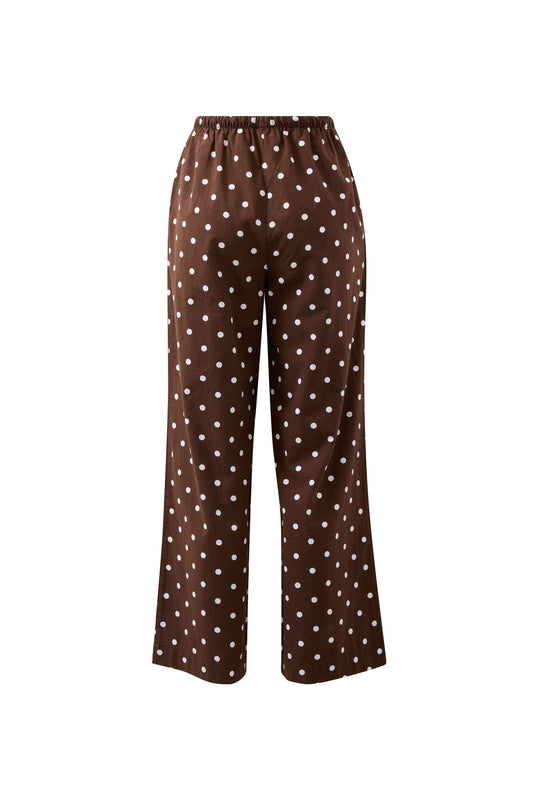 NEW IN Ceres Life - Resort Pant - Polka Dot Chocolate - (Pre-Order)