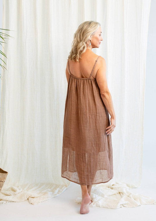 Eadie Lifestyle - Luxe Linen Linen Midi - Clay