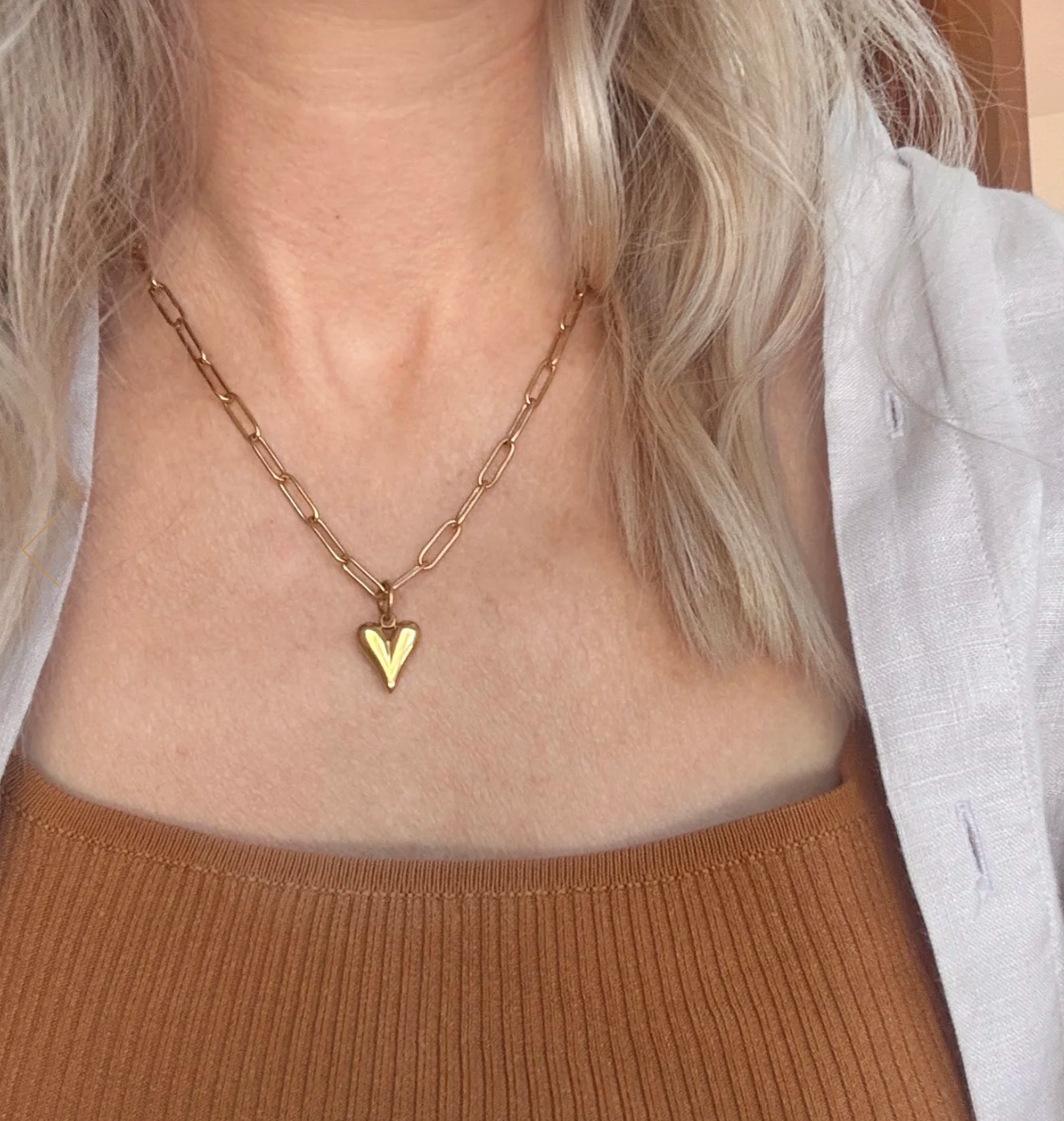 NEW IN Luna Foundling - Self Love Charm Necklace - Self Love 18mm - Gold Stainless Steel