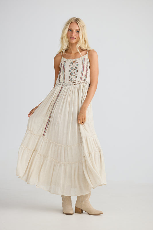 Talisman - Ithika Strappy Dress - Light Natural