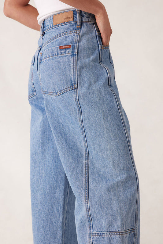 Ceres Life - Darted Barrel Jean - Vintage Blue