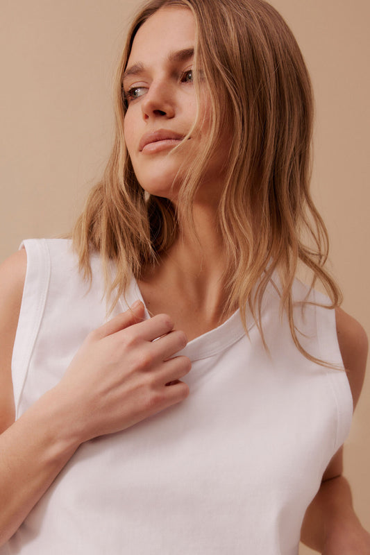 Ceres Life - Tara Boxy Tank - White