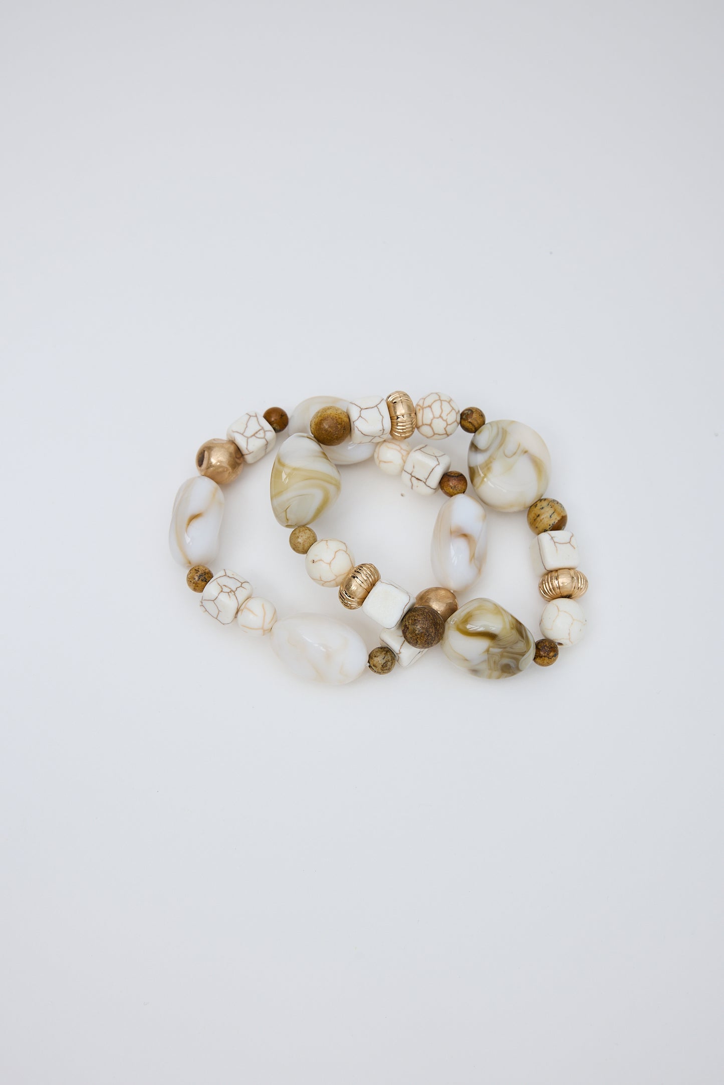 Rio Bracelets set of two - Creme