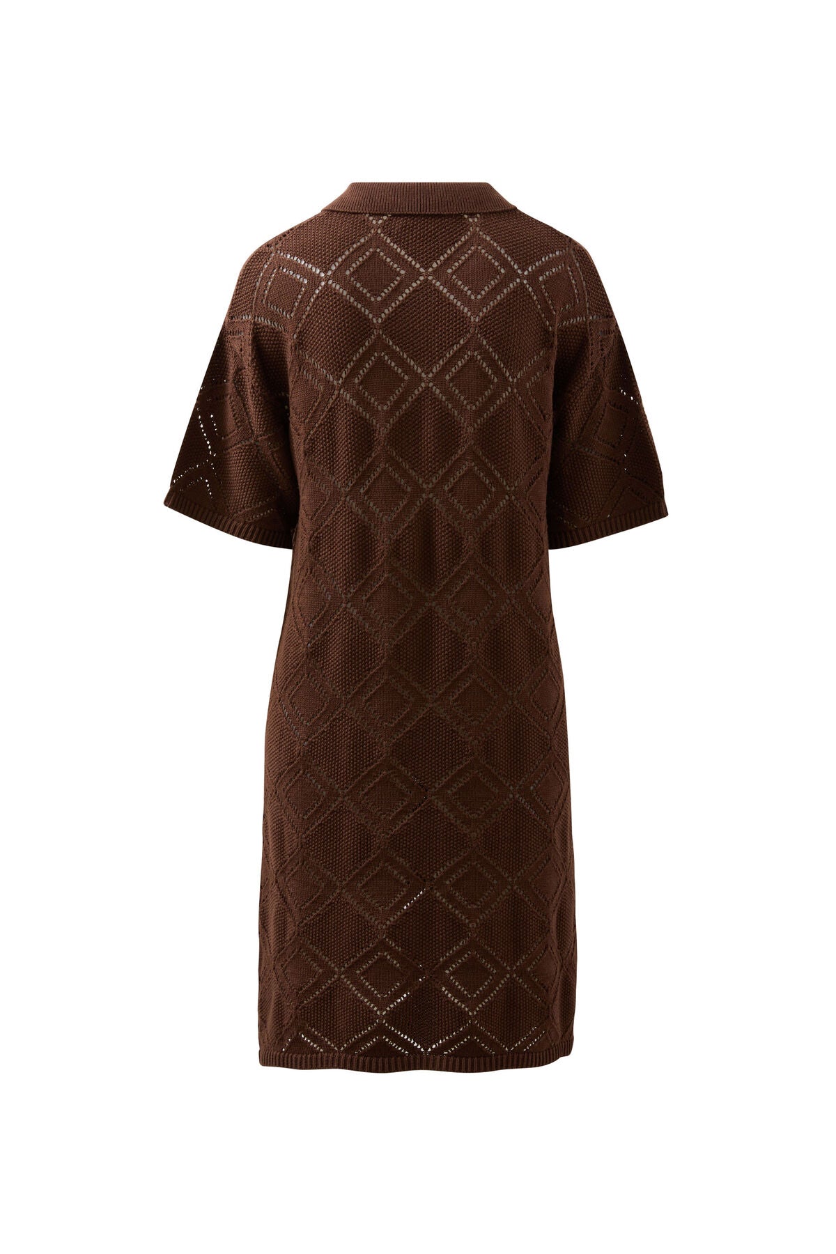 Ceres Life - Daisy Diamond Knit Mini Dress - Chocolate