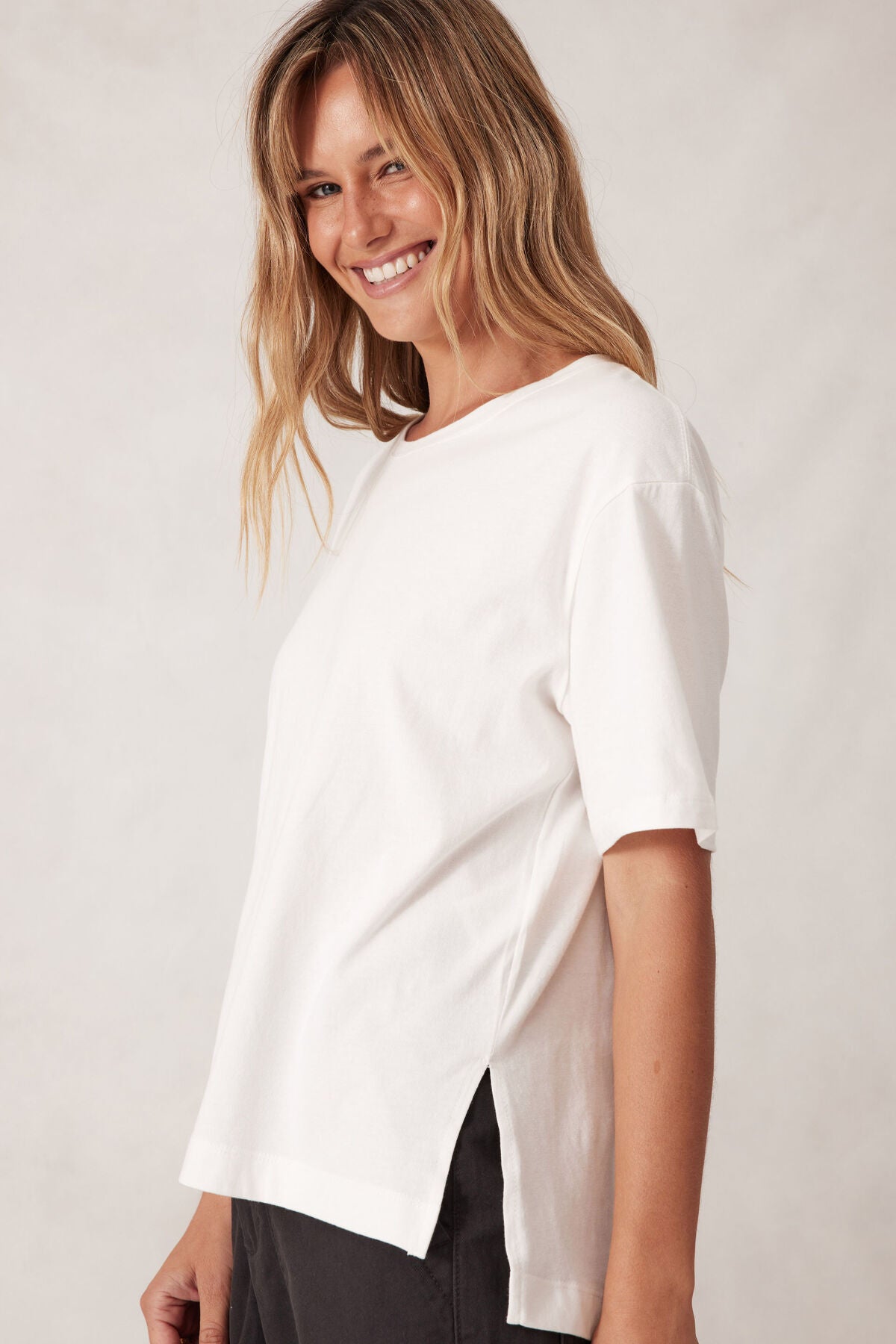 Ceres Life - Stevie Slouchy Tee - Vanilla