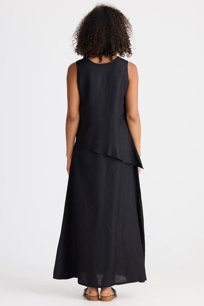 The Shanty Corporation - Grace Dress - Black Linen Blend