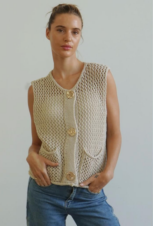 SALE item - Etta Cotton blend vest