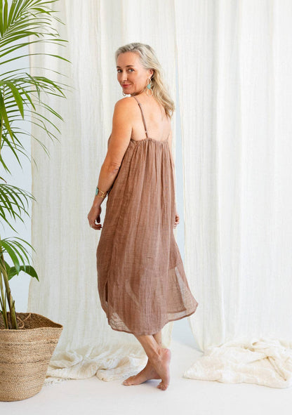 Eadie Lifestyle - Luxe Linen Linen Midi - Clay