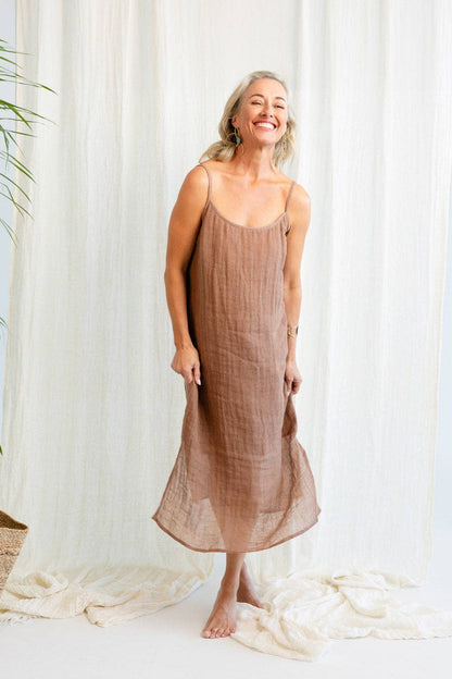 Eadie Lifestyle - Luxe Linen Linen Midi - Clay
