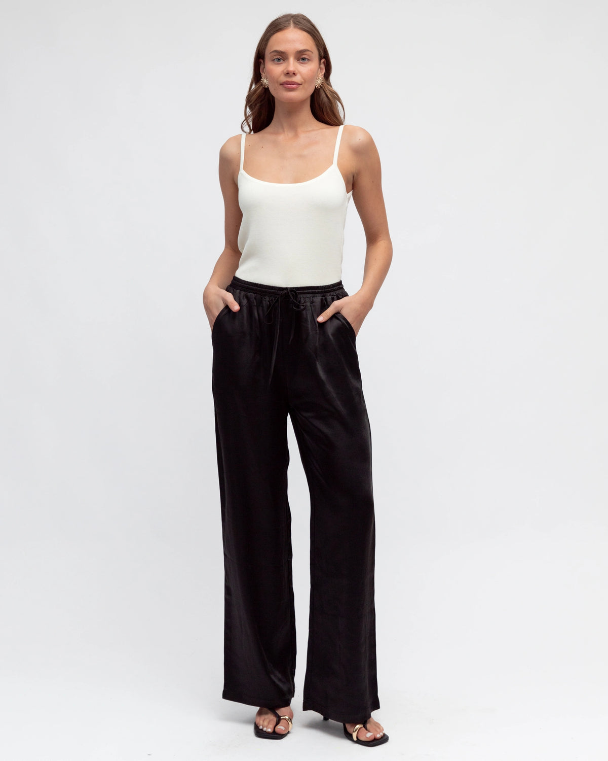 NEW IN Paper Heart - Sally Satin Pants - Black
