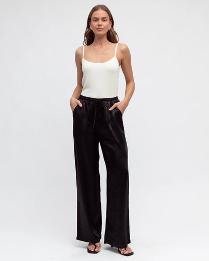 NEW IN Paper Heart - Sally Satin Pants - Black