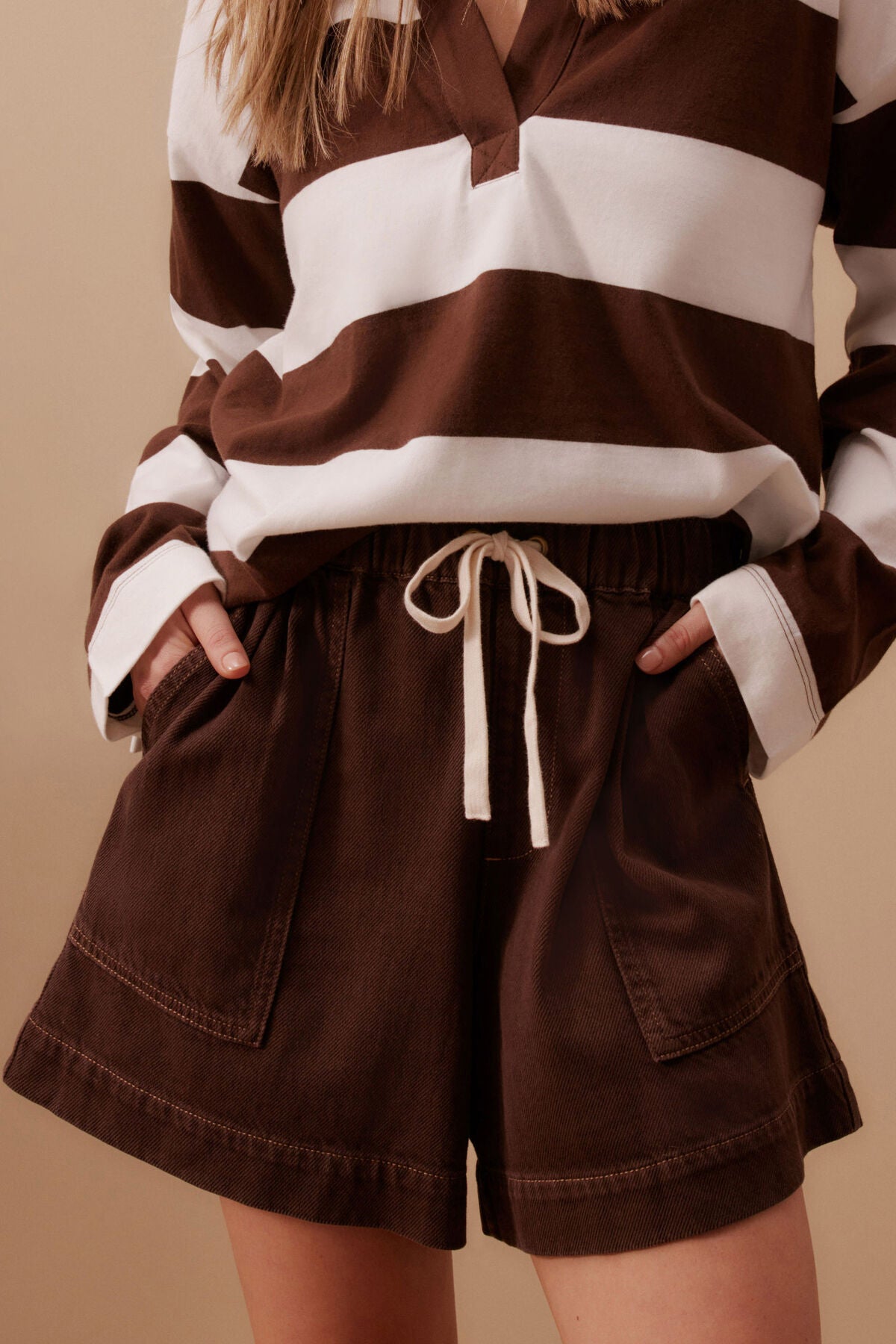 Ceres Life - Darcy Relaxed Everyday Short - Chocolate