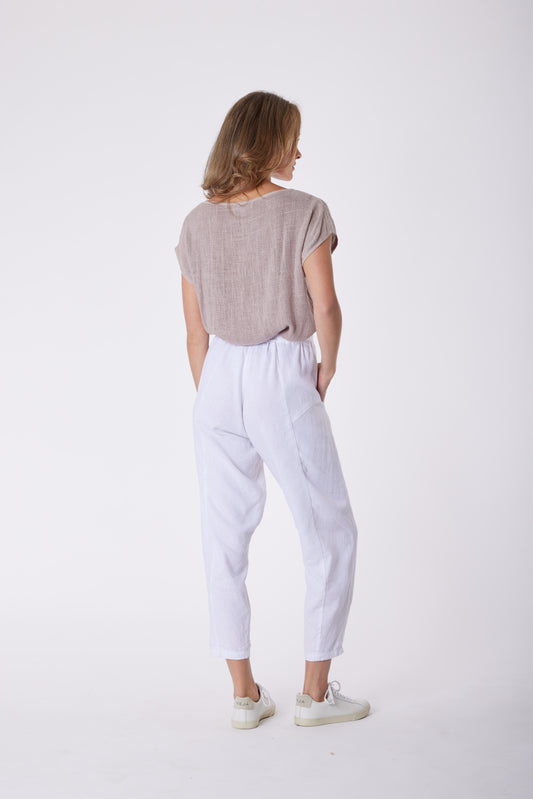 Carbon the Label - Tuscan Linen Pant - White
