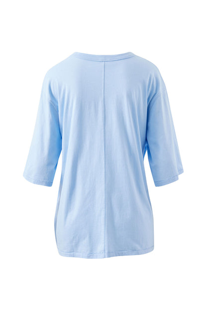 Ceres Life - Liv Oversized Tee - China Blue/Palm Beach