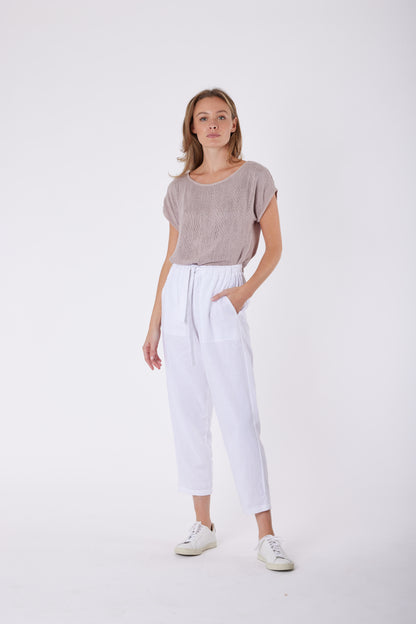 Carbon the Label - Tuscan Linen Pant - White