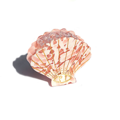 Kingston Jewellery - Pink Stone Shell Clip