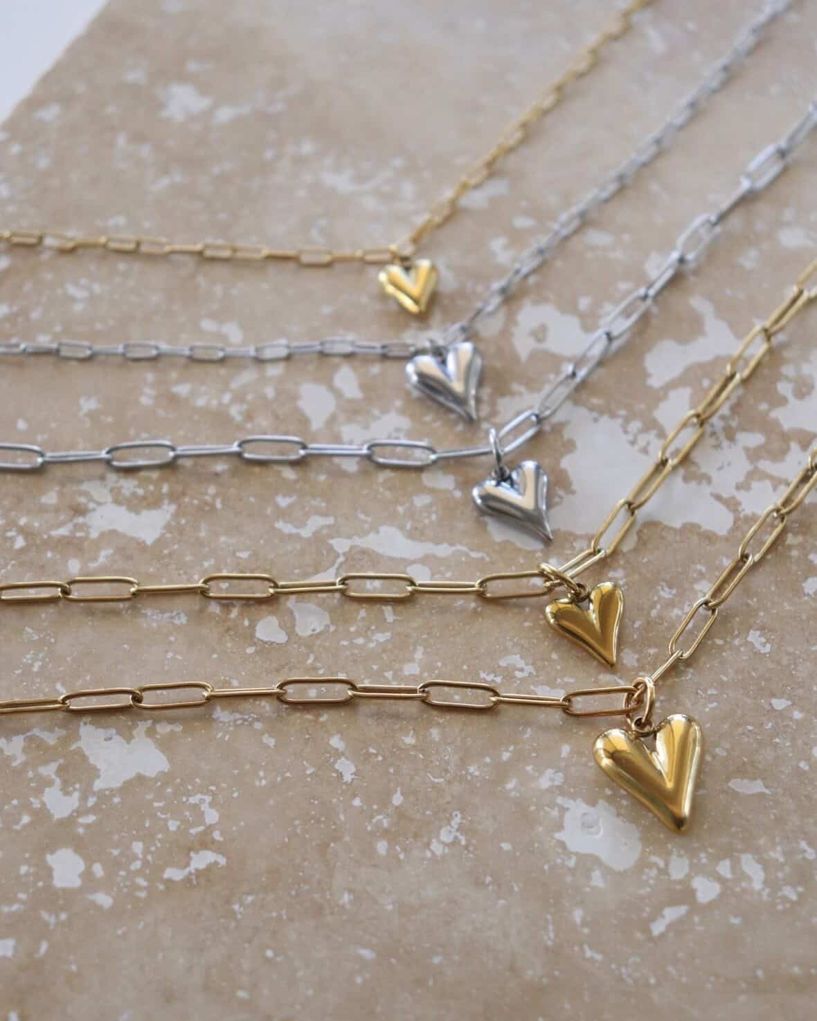 RESTOCKED Luna Foundling - Precious Love - necklace 15mm - Gold Stainless Steel
