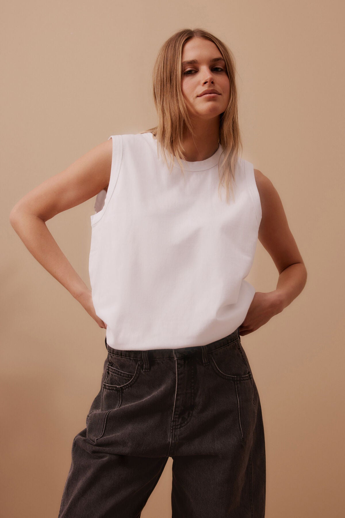 Ceres Life - Tara Boxy Tank - White