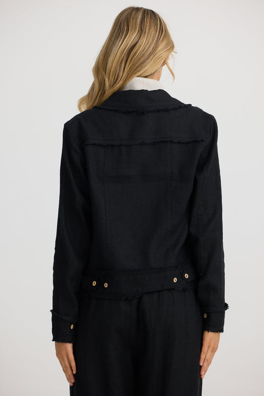 The Shanty Corporation - Monza Jacket - Black Linen