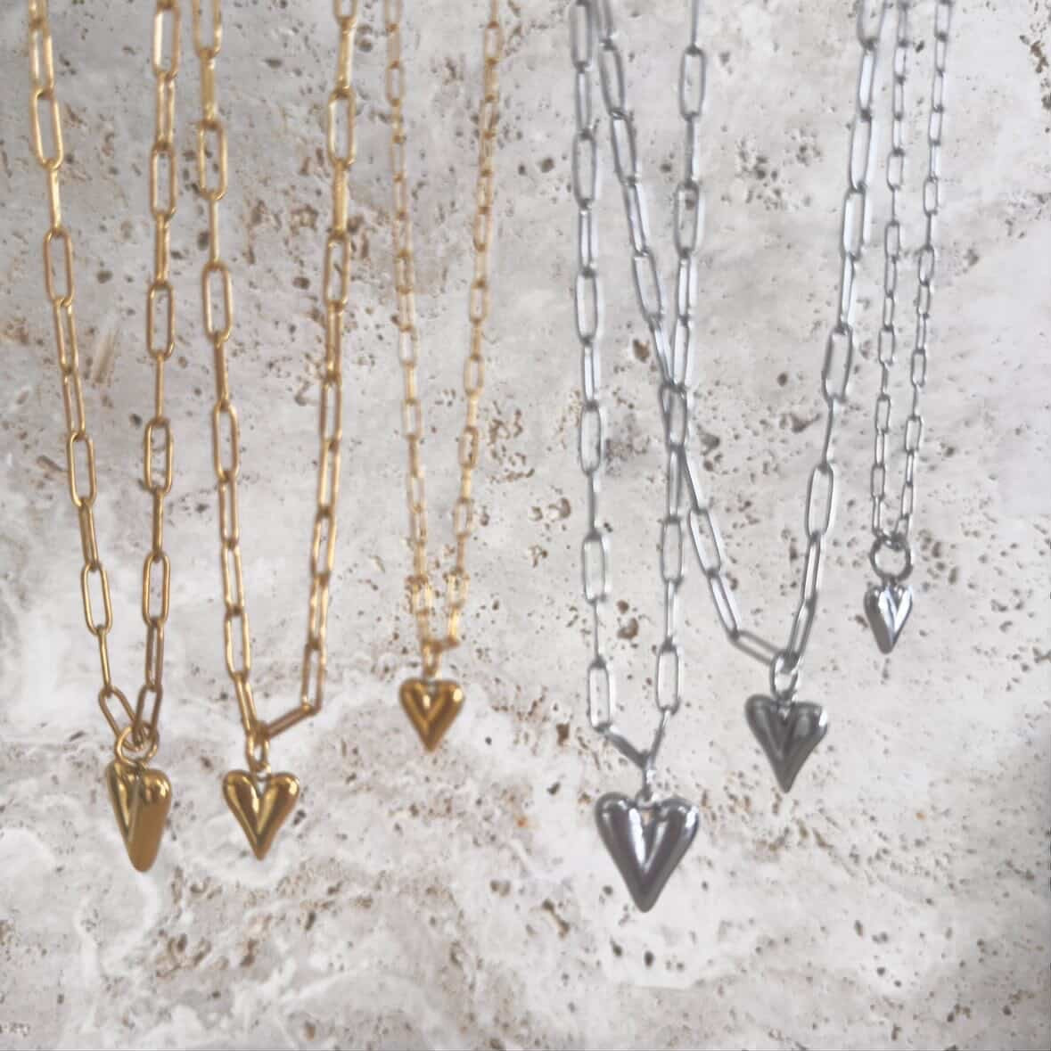RESTOCKED Luna Foundling - Precious Love - necklace 15mm - Gold Stainless Steel