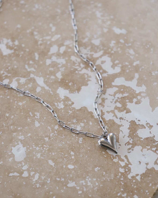 NEW IN  Luna Foundling - Precious Love - necklace 15mm - Silver Stainless Steel
