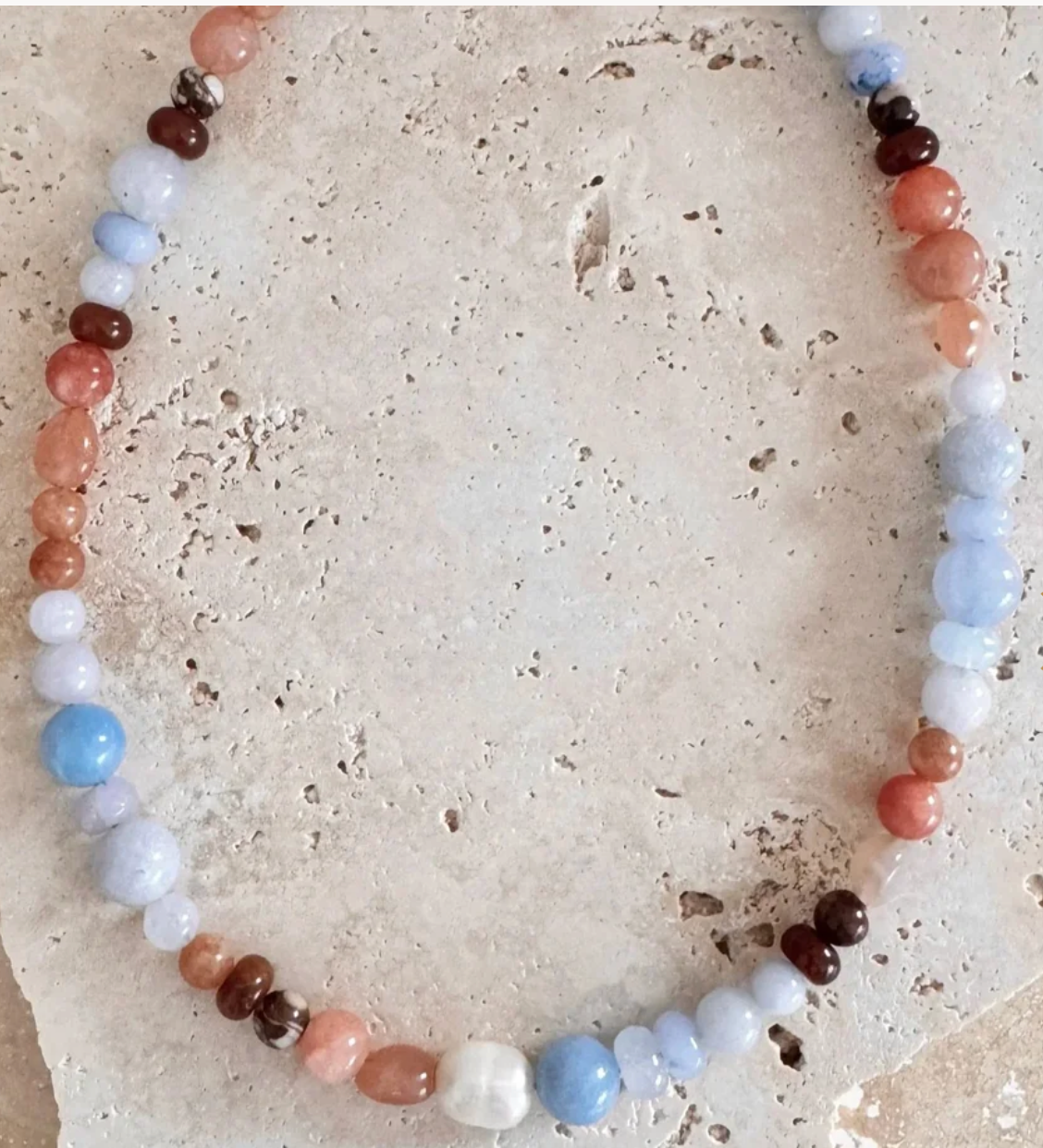 NEW IN Luna Foundling - Whisper Pearl & Stone Necklace Adult Necklace 40-45cm