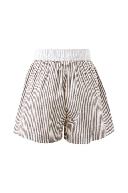 Ceres Life - Mila Short - Brown White with Small Stripe
