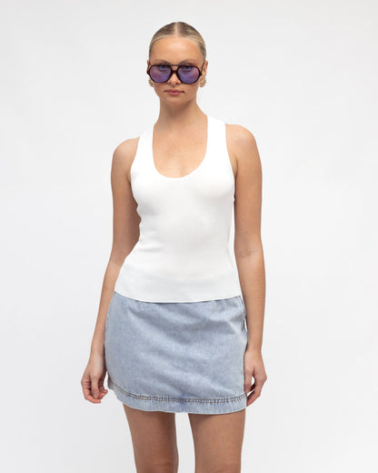 NEW IN Paper Heart - Michelle Denim Skort - Light Wash