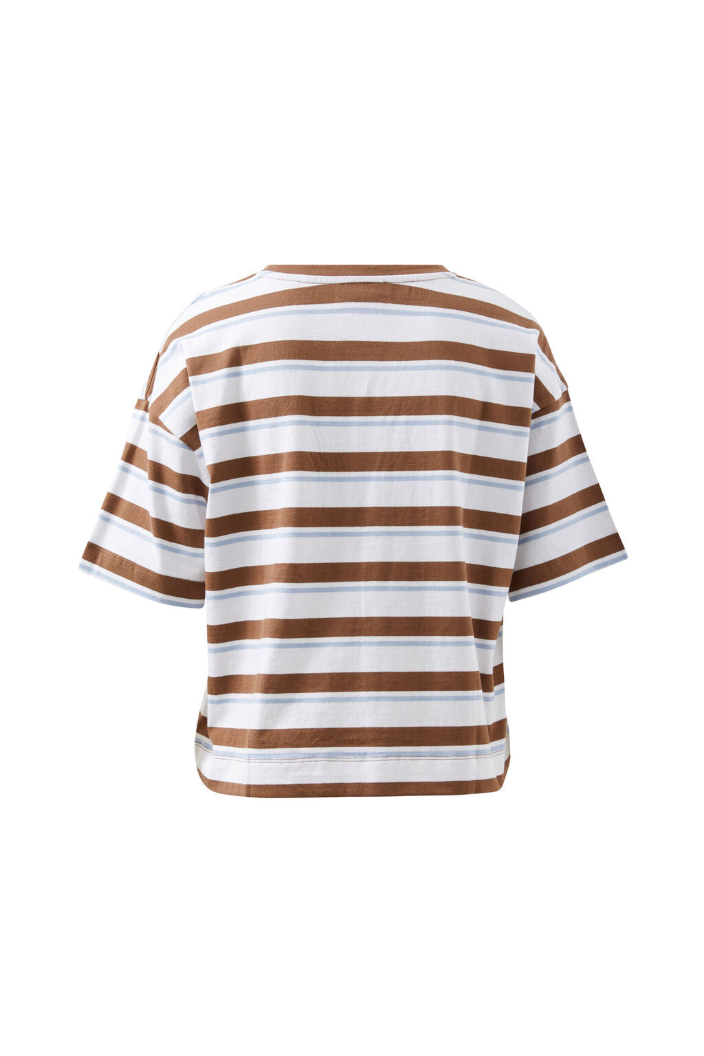 Ceres Life - Boxy Pocket Tee - White/Milk Choc Chalk Stripe