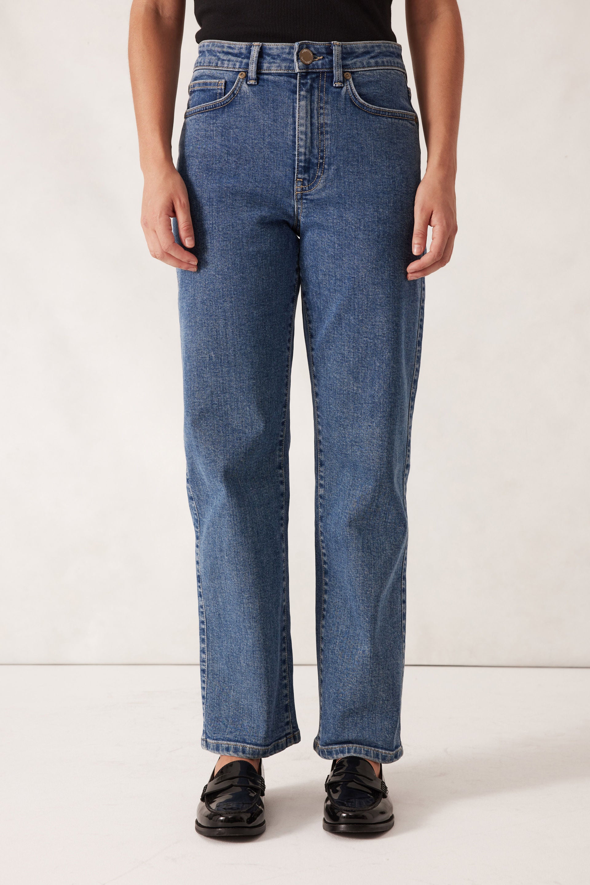 Ceres Life - Blake Straight Leg Jean -Fresh Indigo