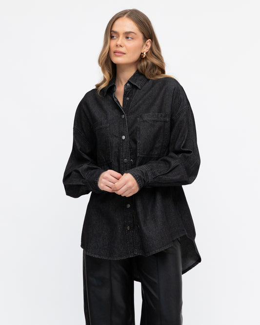 60% OFF  - Boston Denim shirt - Black