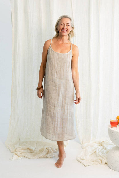 Eadie Lifestyle - Luxe Linen Linen Midi - Natural