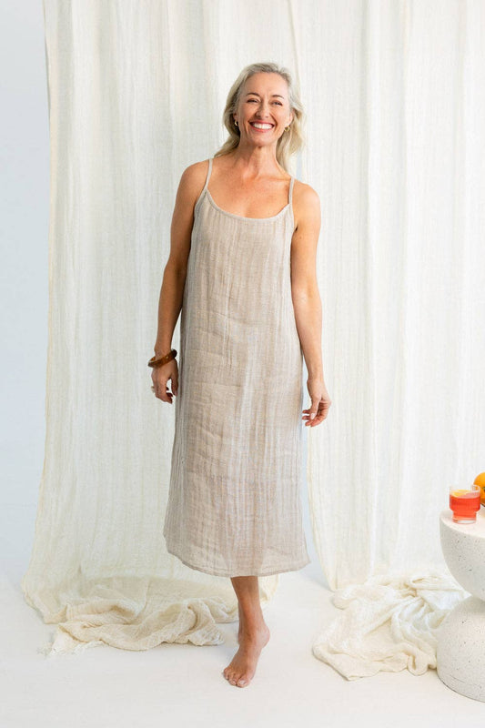 Eadie Lifestyle - Luxe Linen Linen Midi - Natural
