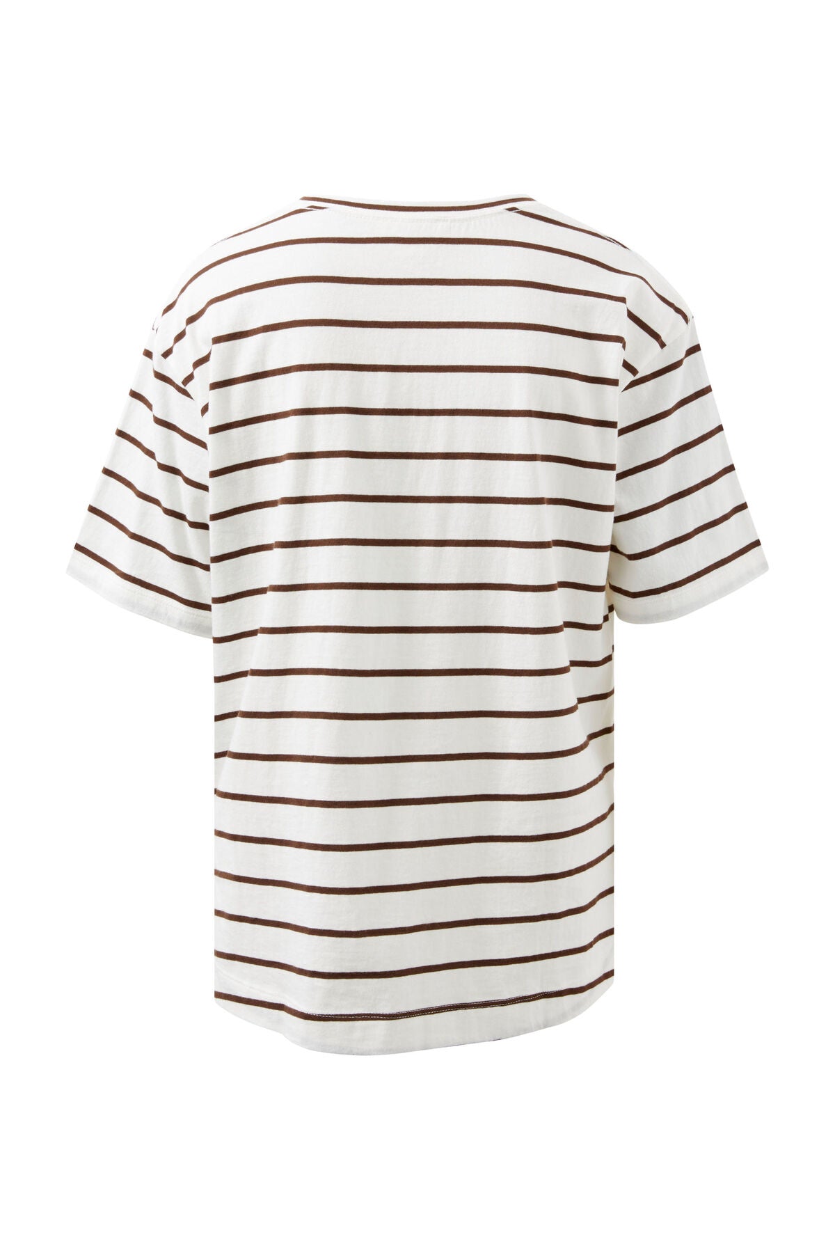 Ceres Life - Stevie Slouchy Tee - Vanilla/Chocolate Fine Stripe