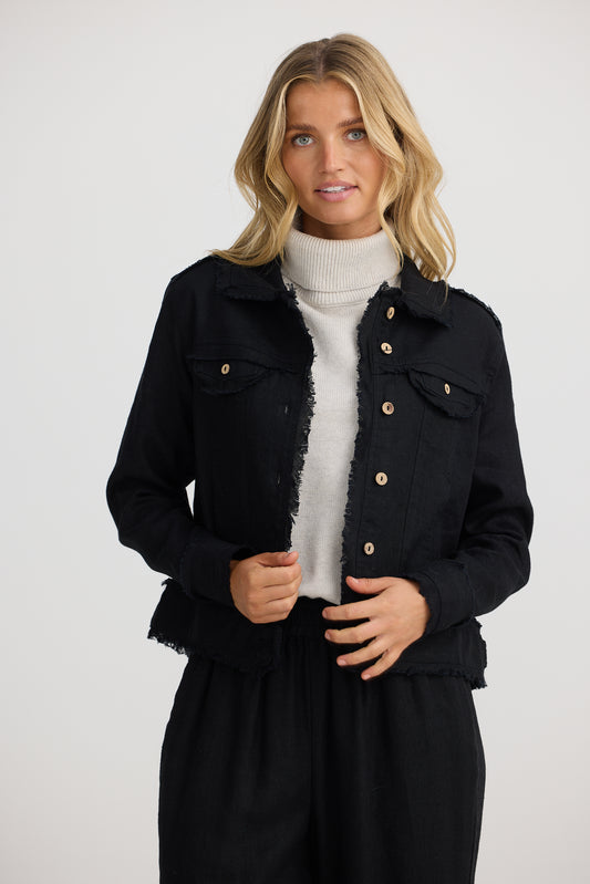 The Shanty Corporation - Monza Jacket - Black Linen