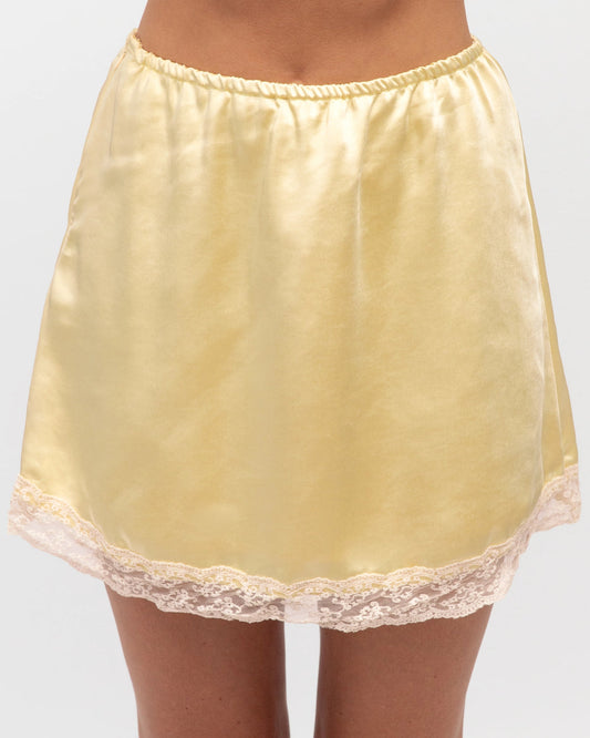 NEW IN Paper Heart - Alaya Lace Mini Skirt - Butter Yellow (Pre-Order)