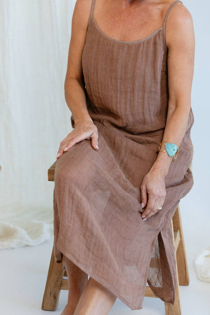 Eadie Lifestyle - Luxe Linen Linen Midi - Clay