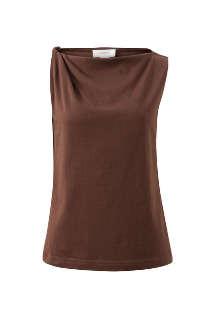 NEW IN Ceres Life - Tahlia Twist Strap Tank - Chocolate - (Pre-Order)