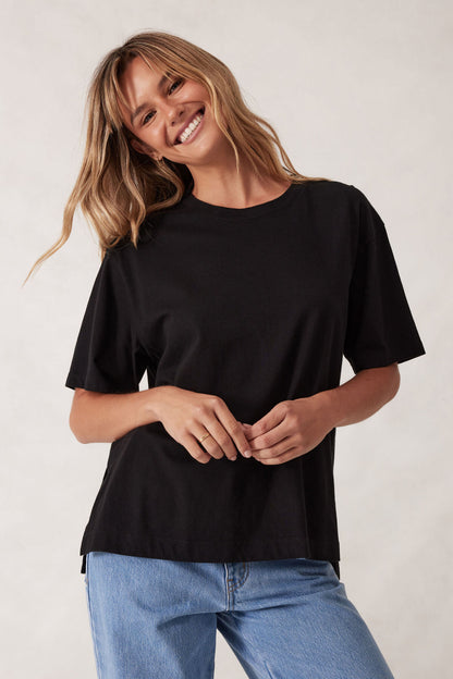 Ceres Life - Stevie Slouchy Tee - Black