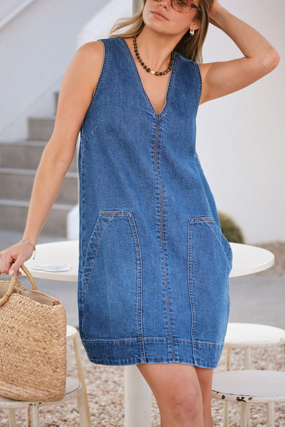 NEW IN Ceres Life - Emme Shift Dress - Fresh Indigo - (Pre-Order)