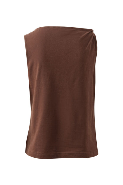 NEW IN Ceres Life - Tahlia Twist Strap Tank - Chocolate - (Pre-Order)