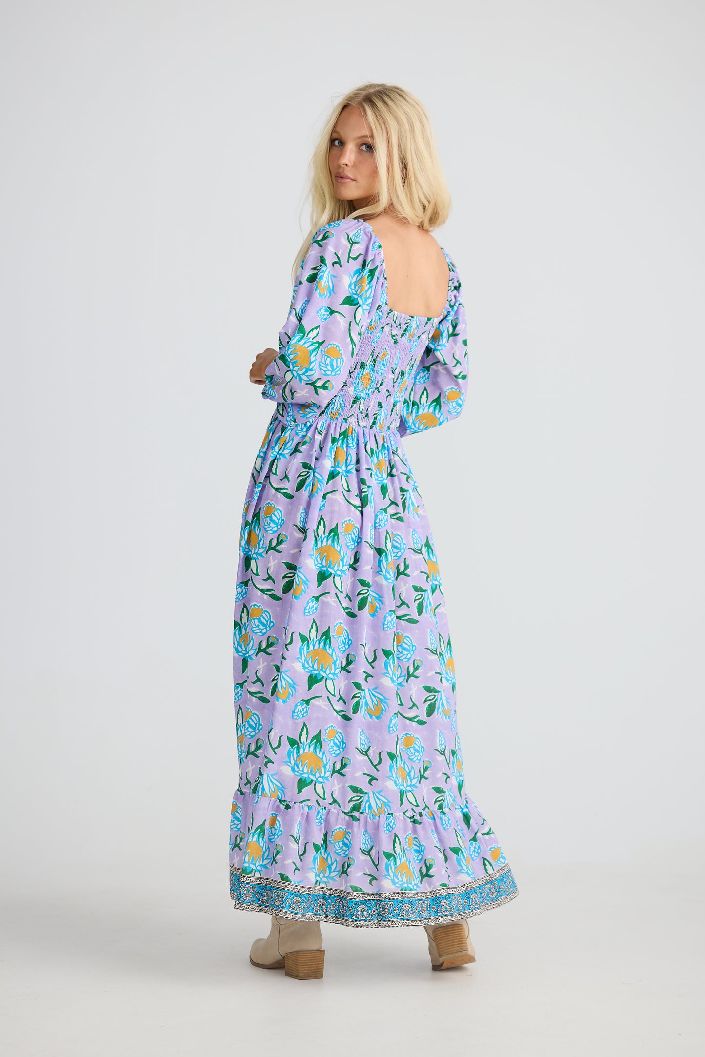 Talisman - Emelina Midi Dress - Lilac Lotus