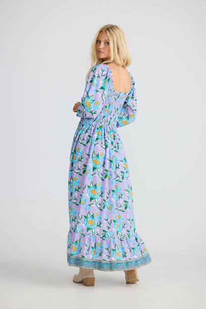 Talisman - Emelina Midi Dress - Lilac Lotus