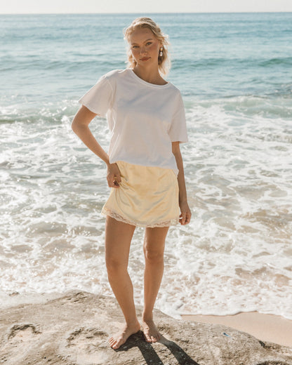 NEW IN Paper Heart - Alaya Lace Mini Skirt - Butter Yellow (Pre-Order)