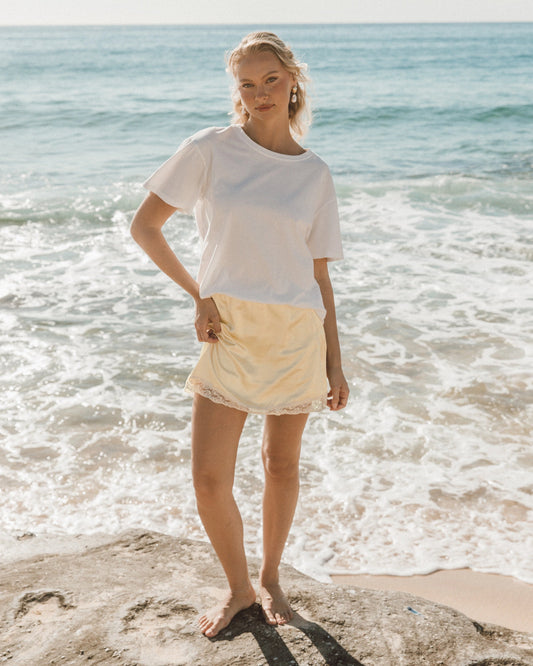 NEW IN Paper Heart - Alaya Lace Mini Skirt - Butter Yellow (Pre-Order)